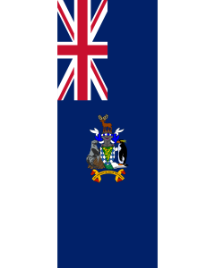 Bandera de Islas Georgias del Sur y Sandwich del Sur | bandera vertical | 6m² | 400x150cm