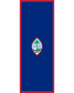 Drapeau: bannière drapau avec tunnel et avec crochets Guam |  portrait flag | 6m² | 400x150cm 
