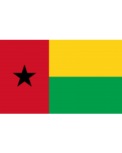 Flag: Guinea-Bissau |  landscape flag | 1.35m² | 14.5sqft | 90x150cm | 3x5ft 