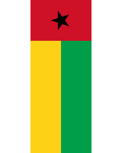 Vertical Hanging Swivel Crossbar Banner Flag: Guinea-Bissau |  portrait flag | 3.5m² | 38sqft | 300x120cm | 10x4ft 