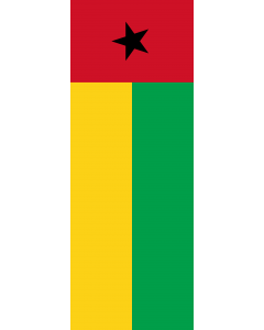 Vertical Hanging Beam Flag: Guinea-Bissau |  portrait flag | 6m² | 64sqft | 400x150cm | 13x5ft 