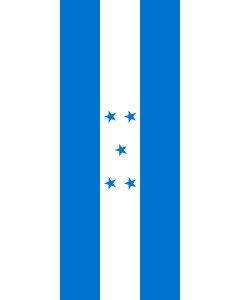Vertical Hanging Beam Flag: Honduras |  portrait flag | 3.5m² | 38sqft | 300x120cm | 10x4ft 