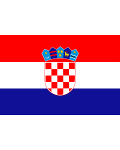 Bandera: Croacia |  bandera paisaje | 2.16m² | 120x180cm 