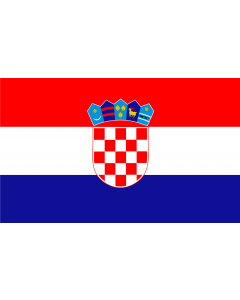 Flag: Croatia |  landscape flag | 1.35m² | 14.5sqft | 90x150cm | 3x5ft 