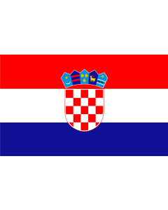 Bandera: Croacia |  bandera paisaje | 1.35m² | 90x150cm 