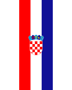 Bandera de Bandera vertical con potencia  Croacia |  bandera vertical | 6m² | 400x150cm 