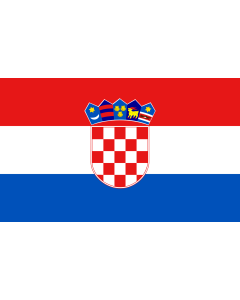 Bandera de  Croatia at the UN | Republic of Croatia at the UN | Republike Hrvatske pri UN |  bandera horizontal | 1.35m² | 90x150cm 