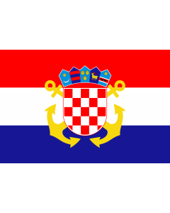 Flag: Naval Ensign of Croatia |  landscape flag | 0.06m² | 0.65sqft | 20x30cm | 8x12in 