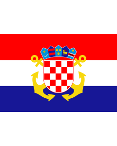 Flagge: Large Naval Ensign of Croatia  |  Querformat Fahne | 1.35m² | 90x150cm 