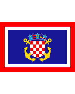 Flag: Naval Jack of Croatia |  landscape flag | 2.16m² | 23sqft | 120x180cm | 4x6ft 