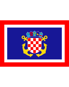 Flag: Naval Jack of Croatia |  landscape flag | 0.06m² | 0.65sqft | 20x30cm | 8x12in 