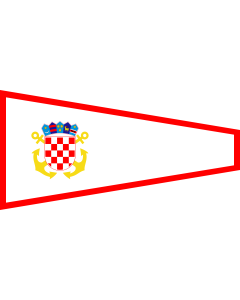 Bandera de  Plamenac najstarijeg zapovjednika ratnog broda |  bandera horizontal | 2.16m² | 100x200cm 