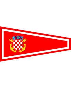 Bandera de  Plamenac zapovjednika odreda ratnih brodova |  bandera horizontal | 1.35m² | 80x160cm 