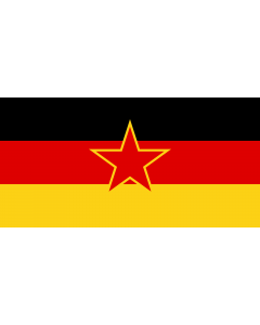 Flagge: Large SFR Yugoslav German Minority | Image by User R-41 of the former Yugoslav German minority flag  |  Querformat Fahne | 1.35m² | 80x160cm 