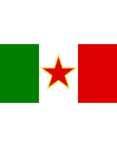 Flag: Image by User R-41 of the former Yugoslav Italian minority flag |  landscape flag | 1.35m² | 14.5sqft | 80x160cm | 30x60inch 