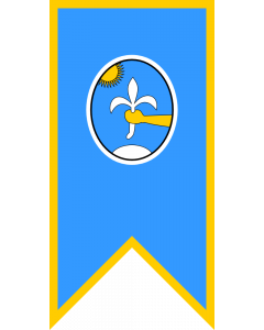 Flagge: Large Die zeremonielle Flagge der Gemeinde Grožnjan  |  Hochformat Fahne | 1.35m² | 90x150cm 