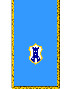 Bandera de  Svečana zastava Pazina | The ceremonial flag of the City of Pazin | Die zeremonielle Flagge der Stadt Pazin | Da ceremonia della Città di Pisino | Svečana zastava grada Pazina | Svečana zastava mesta Pazina |  bandera vertical | 2.16m² | 220x1