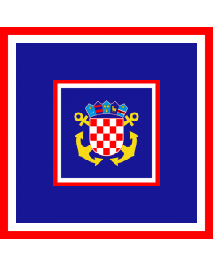 Flagge: Large Flottenadmiral der Kroatischer Streitkräfte  |  Fahne 1.35m² | 120x120cm 