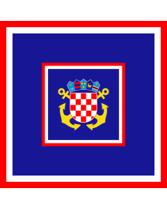 Bandera de  Admirala flote OS RH | Admiral of the fleet of the Armed Forces of the Republic of Croatia | Flottenadmiral der Kroatischer Streitkräfte | Per l ammiraglio della flotta delle Forze Armate della Repubblica di Croazia |  1.35m² | 120x120cm 