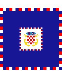 Bandera de  Admirala OS RH | Admiral of the Armed Forces of the Republic of Croatia | Admiral der Kroatischer Streitkräfte | Per l ammiraglio delle Forze Armate della Repubblica di Croazia |  1.35m² | 120x120cm 