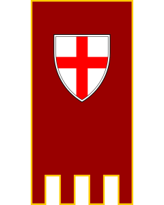 Bandera de  Buja okomita | City of Buje | Stadt Buje | Della Città di Buie | Grada Buja | Mesta Buja |  bandera vertical | 1.35m² | 90x150cm 