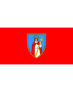 Flag: Arms of the City of Kastav |  landscape flag | 1.35m² | 14.5sqft | 80x160cm | 30x60inch 