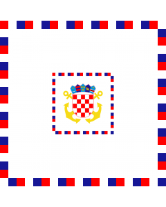 Flag: Commodore of the Armed Forces of the Republic of Croatia |  1.35m² | 14.5sqft | 120x120cm | 45x45inch 