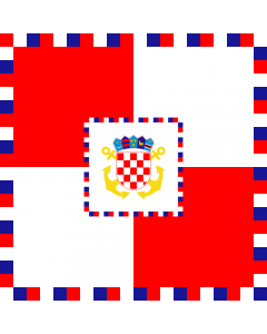 Flagge: Large Kontreadmiral der Kroatischer Streitkräfte  |  Fahne 1.35m² | 120x120cm 