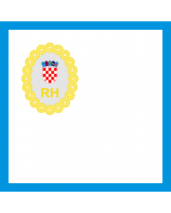 Flag: President of the Government of the Republic of Croatia |  0.06m² | 0.65sqft | 25x25cm | 10x10inch 