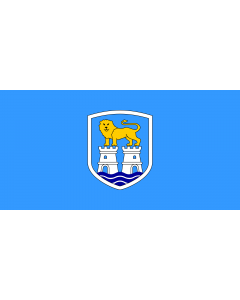 Flag: City of Umag |  landscape flag | 1.35m² | 14.5sqft | 80x160cm | 30x60inch 