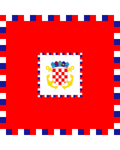 Flagge: Large Vizeadmiral der Kroatischer Streitkräfte  |  Fahne 1.35m² | 120x120cm 