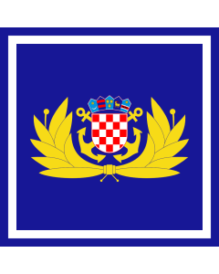 Bandera de  Zapovjednika HRM | Commander-in-chief of the Croatian Navy | Kommandanten der Kroatischen Kriegsmarine | Per il comandante della Marina Militare Croata | Zapovjednika Hrvatske ratne mornarice |  2.16m² | 150x150cm 