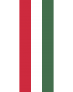 Flag: Hungary |  portrait flag | 6m² | 64sqft | 400x150cm | 13x5ft 