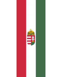 Ausleger-Flagge:  Ungarn  |  Hochformat Fahne | 6m² | 400x150cm 