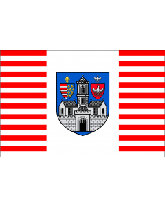 Flag: Óbuda  part of Budapest , Hungary |  landscape flag | 1.35m² | 14.5sqft | 90x150cm | 3x5ft 