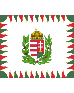 Bandera: War Flag of Hungary | Colour for brigades | Oficiala milita armea flago de Hungario | 1990 M |  bandera paisaje | 2.16m² | 140x160cm 