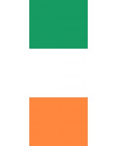 Bandera: Irlanda |  bandera vertical | 3.5m² | 300x120cm 