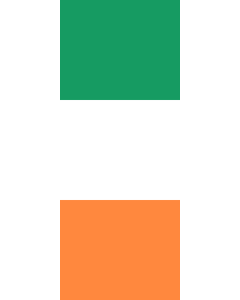 Bandera: Bandera vertical con manga cerrada para potencia Irlanda |  bandera vertical | 3.5m² | 300x120cm 