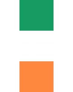 Bandera: Irlanda |  bandera vertical | 6m² | 400x150cm 