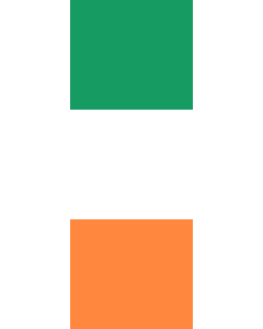 Bandera: Bandera vertical con manga cerrada para potencia Irlanda |  bandera vertical | 6m² | 400x150cm 