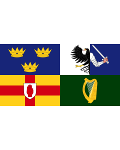 Flag: Four Provinces | Provinces of Ireland |  landscape flag | 1.35m² | 14.5sqft | 80x160cm | 33x65inch 