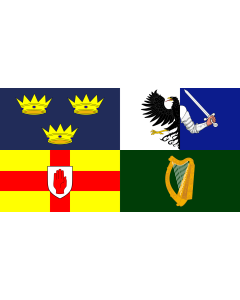 Flag: Four Provinces Ireland |  landscape flag | 0.06m² | 0.65sqft | 18x35cm | 7x13inch 