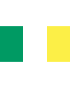 Flag: A homemade variant of Irish Tricolour |  landscape flag | 2.16m² | 23sqft | 100x200cm | 40x80inch 