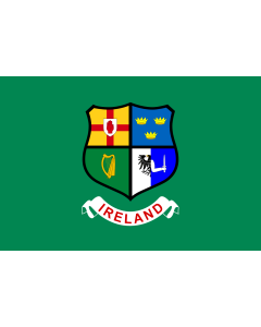 Flag: Ireland hockey team | Field hockey team of Ireland  Four Provinces coat of arms -- Ulster |  landscape flag | 1.35m² | 14.5sqft | 90x150cm | 3x5ft 
