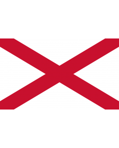 Flag: St Patrick s saltire |  landscape flag | 0.06m² | 0.65sqft | 20x30cm | 8x12in 