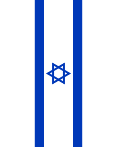 Bandera: Bandera vertical con manga cerrada para potencia Israel |  bandera vertical | 3.5m² | 300x120cm 