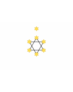 Flag: Theodor Herzl s idea for a zionist |  landscape flag | 2.16m² | 23sqft | 120x180cm | 4x6ft 