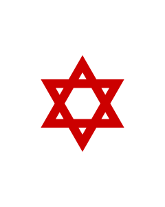 Bandera de  Red Star of David |  bandera horizontal | 1.35m² | 90x150cm 