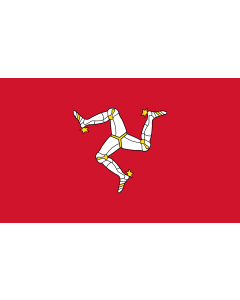 Table-Flag / Desk-Flag: Isle of Man 15x25cm