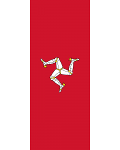 Vertical Hanging Beam Flag: Isle of Man |  portrait flag | 3.5m² | 38sqft | 300x120cm | 10x4ft 